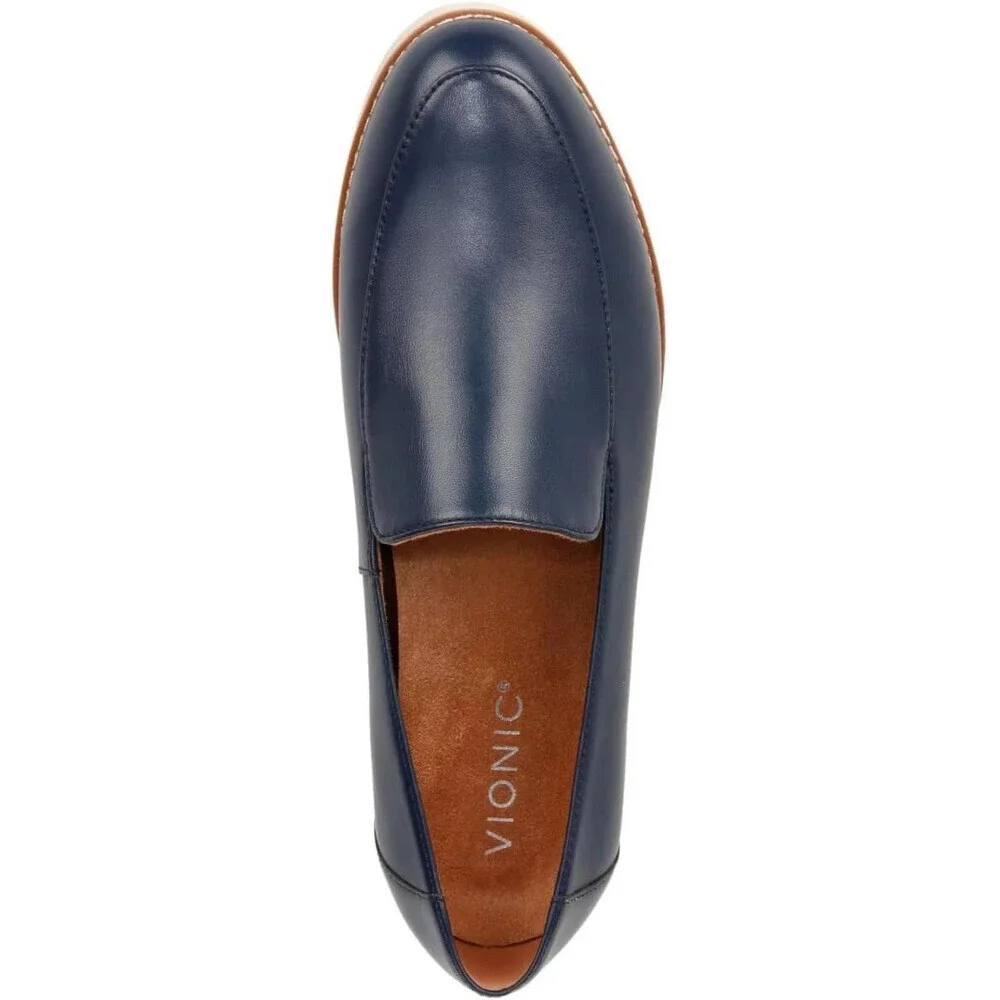 Vionic Kensley H9623L6406 Loafer Women's Blue Nappa Leather Slip On Shoes GAL829